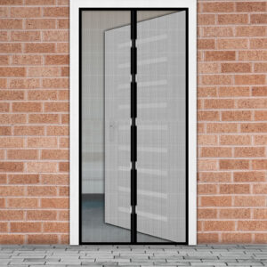 Szúnyogháló függöny ajtóra - mágneses - 100 x 210 cm - fekete