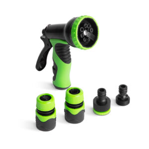 Öntözőpisztoly szett - 8 féle szórás - 1/2 - gumírozott - 5 részes