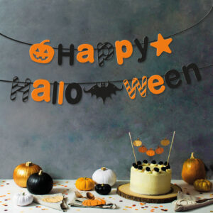 Halloween-i papír girland - Happy Halloween felirat - 3,5 m