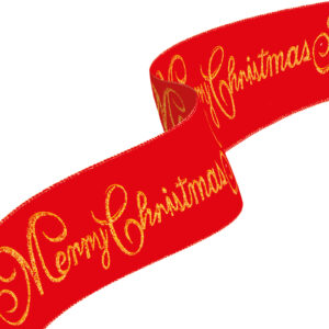 Karácsonyi szalag - piros - Merry Christmas - 60 x 8 cm