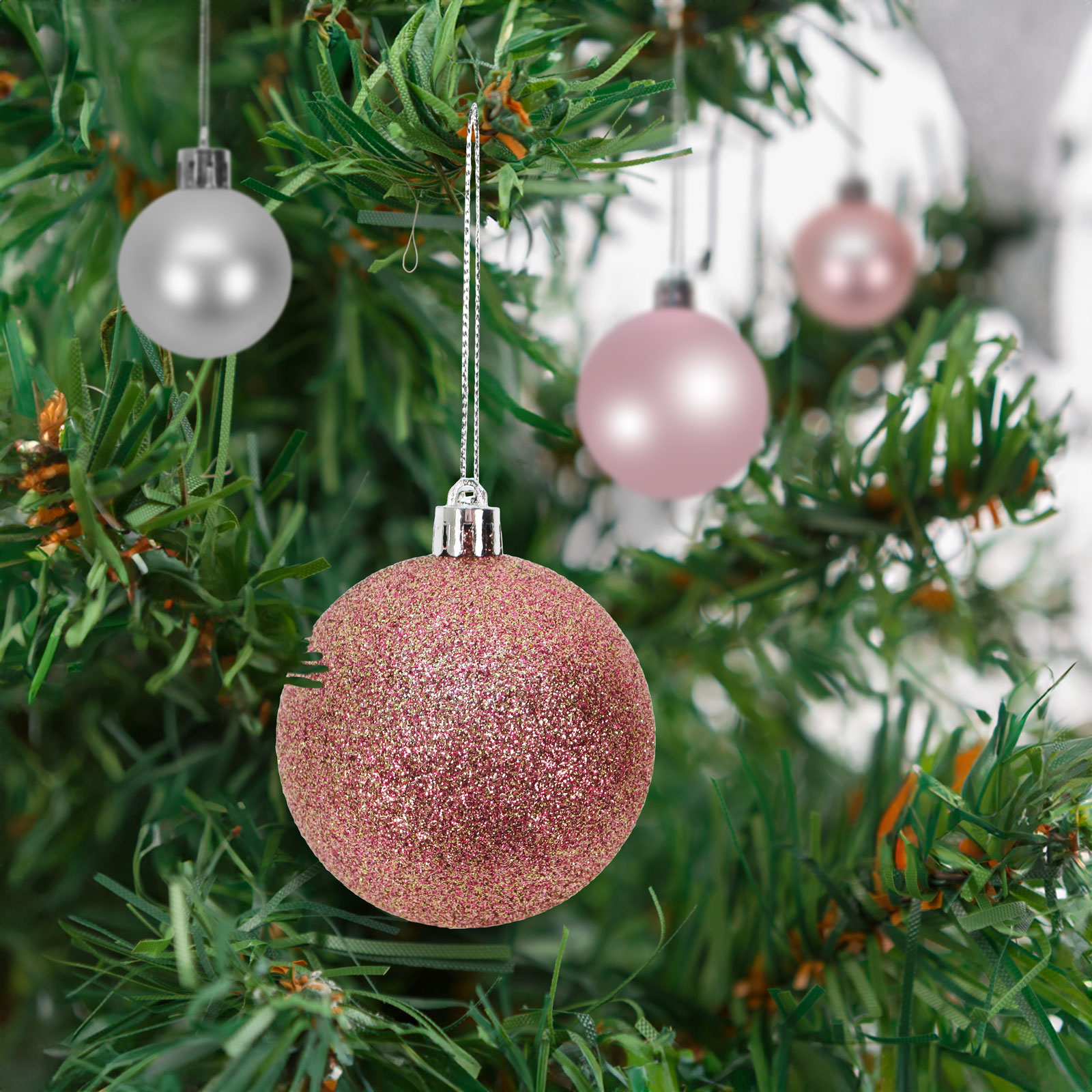 Karácsonyfadísz szett - gömbdísz - 3 - 6 cm - 16 db / szett