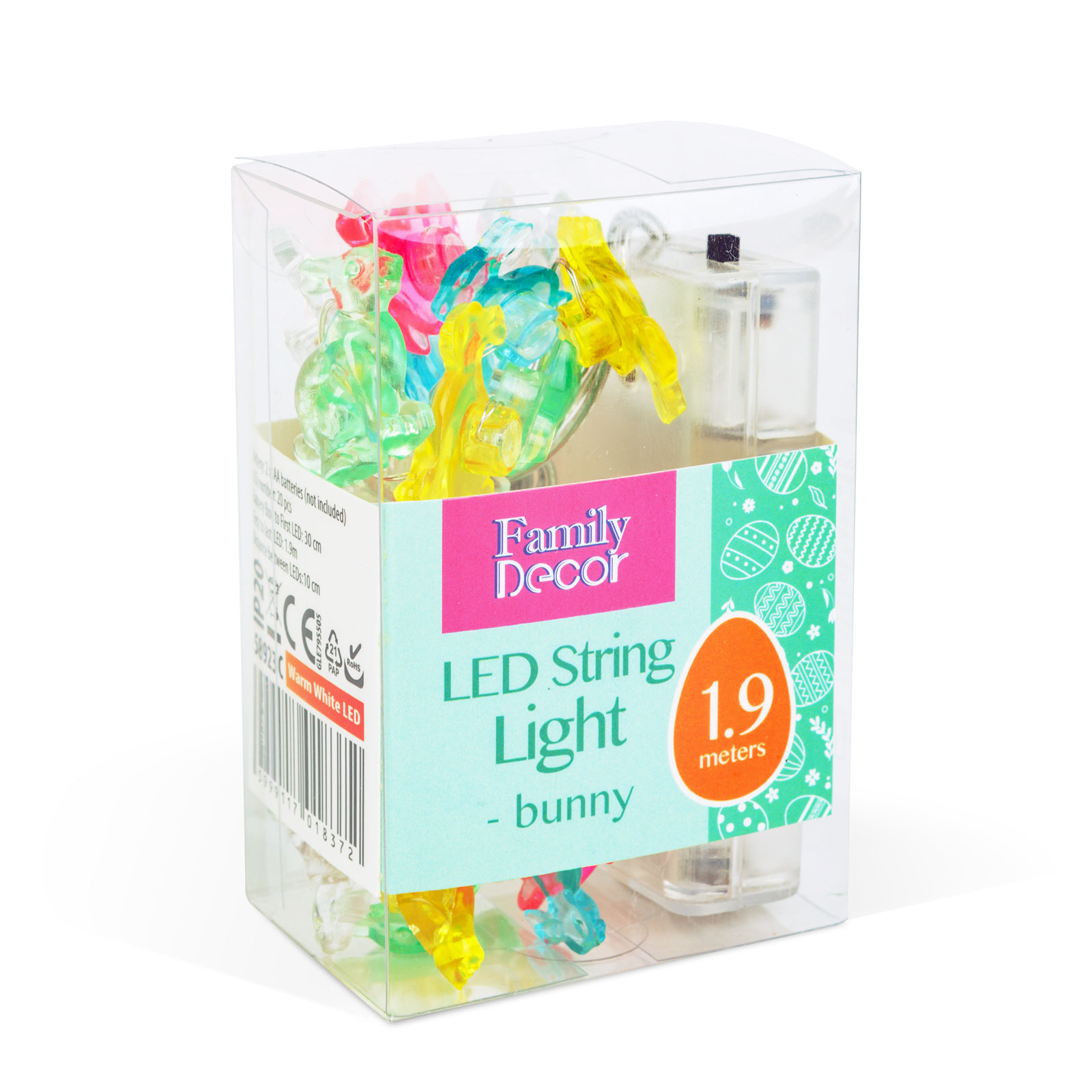 LED fényfüzér - nyuszi - 2 m - 20 LED - 2 x AA - Image 2