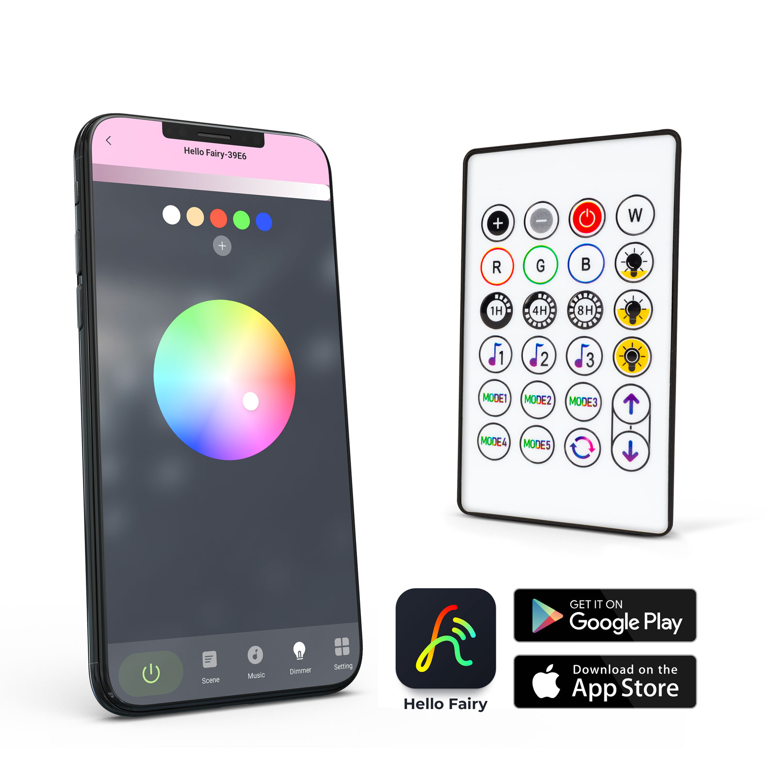 Smart fényfüzér - 100-240V - 66 RGB LED - 10 m - Bluetooth - Image 3