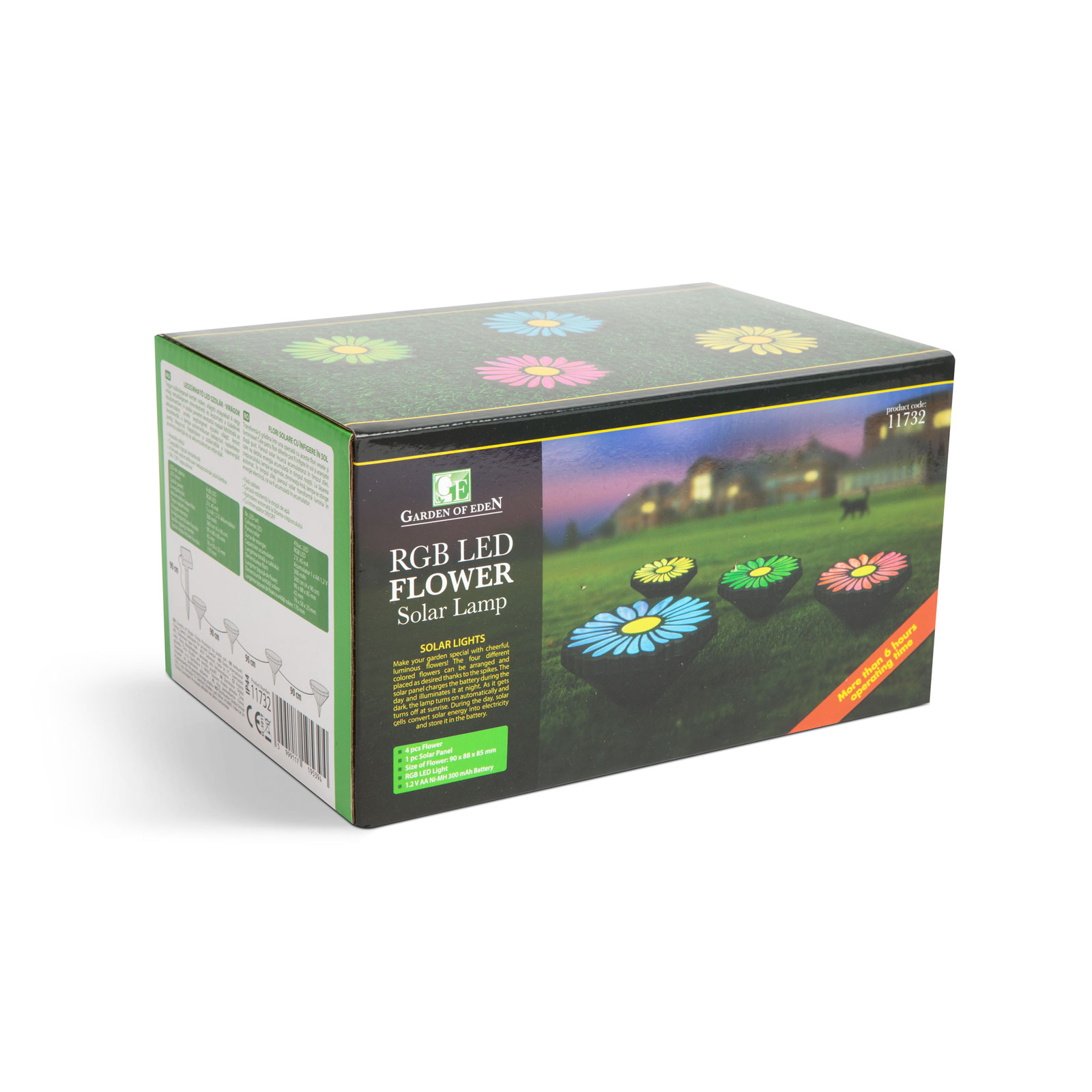 Leszúrható LED szolár - virágok - színes - fekete - műanyag - 360 cm - Image 4