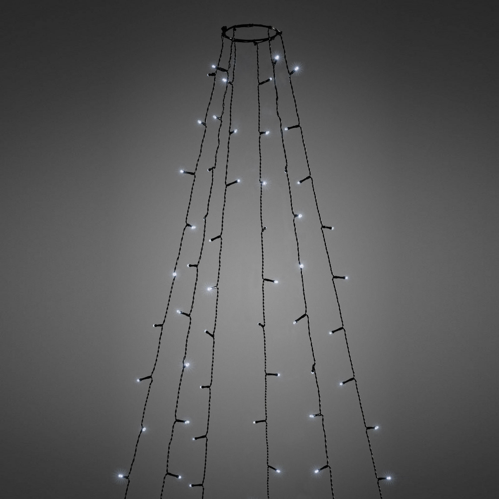 LED karácsonyfa fényfüzér - 1,9 m - 120 LED, hidegfehér - IP44 - Image 5