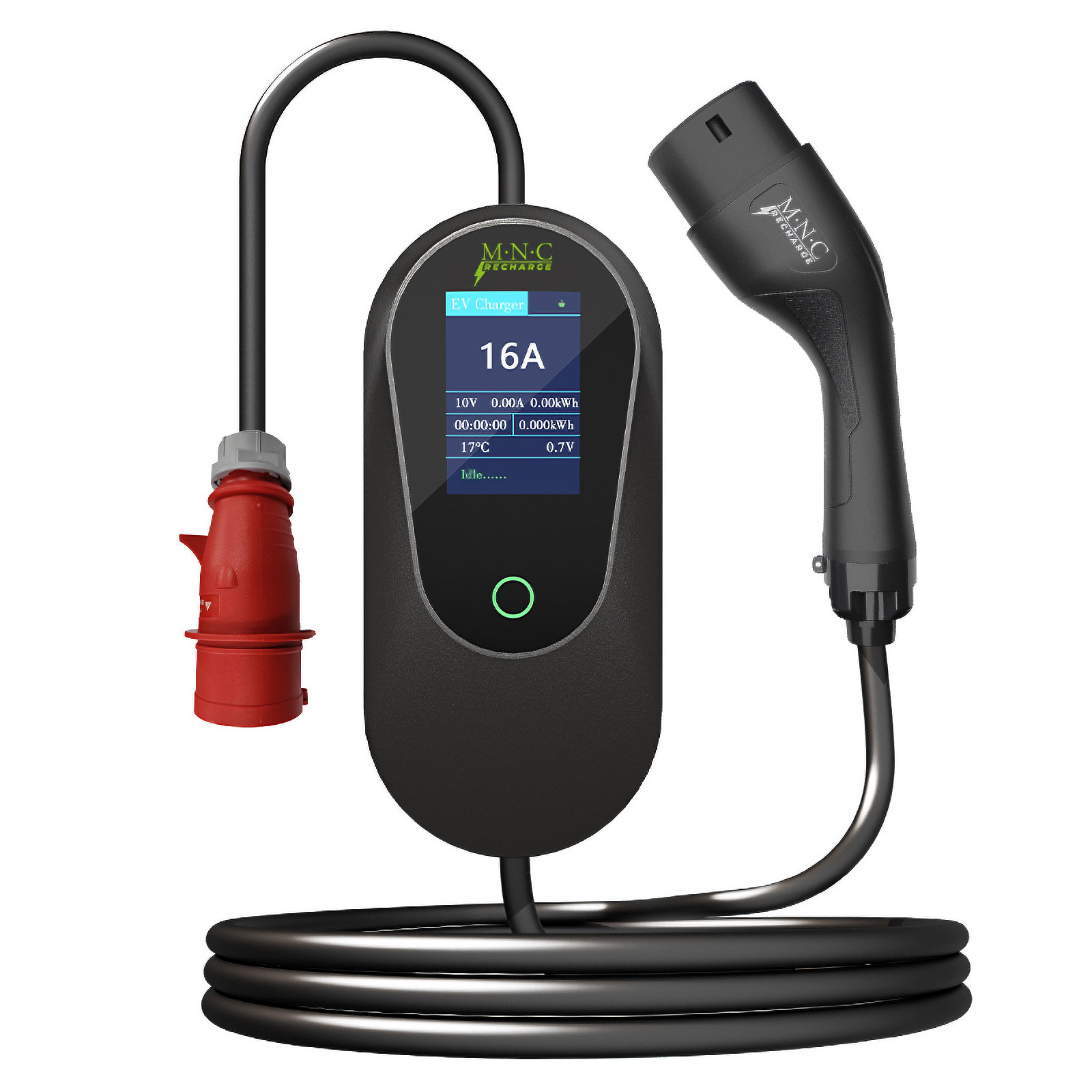 Elektromos autó töltőállomás táskával - EVSE Type2 - 5 m - max. 11 kW - 3 x 16A - 400V AC