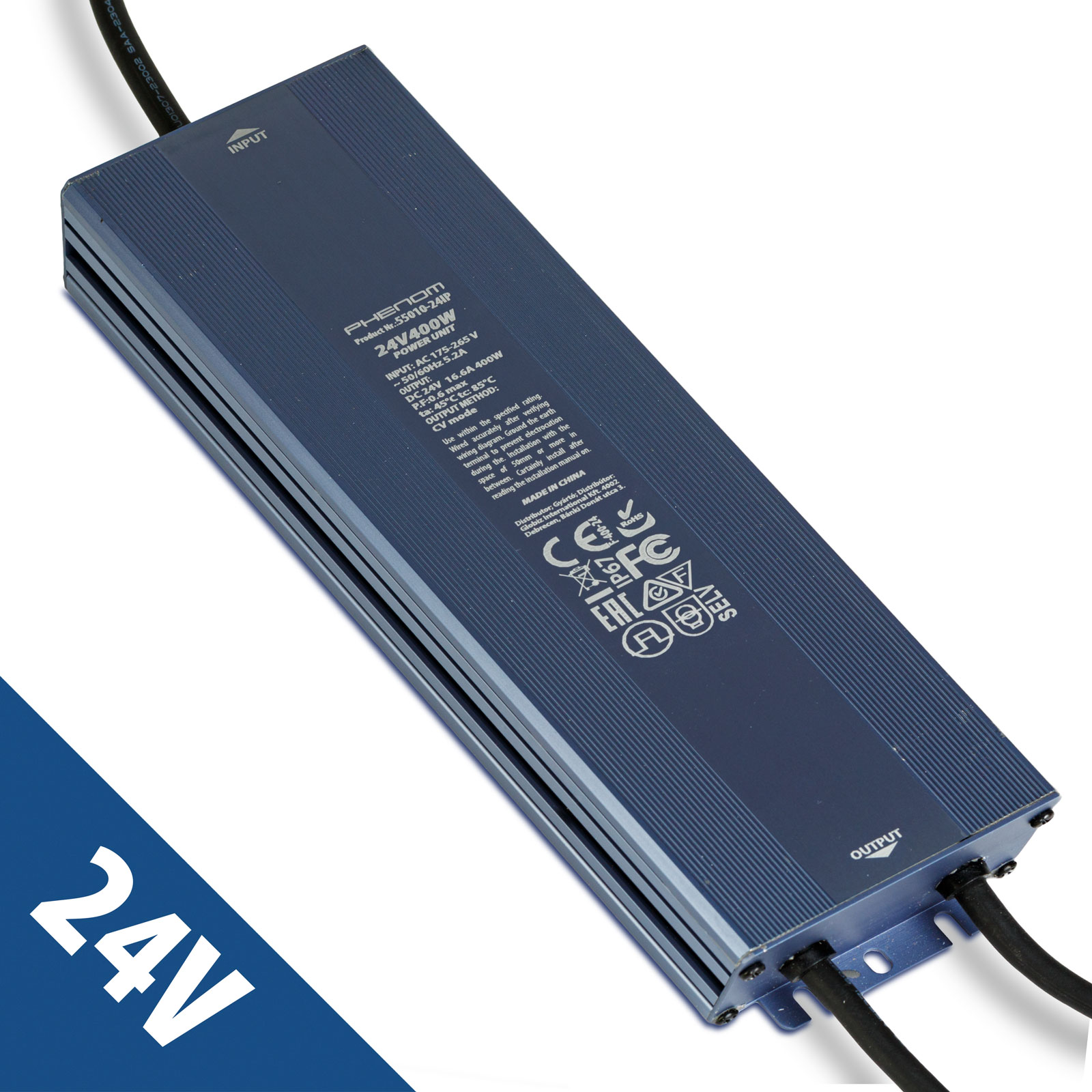 Hálózati stabilizált tápegység - 24V DC - 400W, 16,6A - IP67