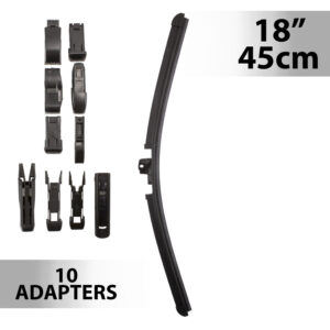 Ablaktörlő 18"/45 cm - 10 db adapterrel