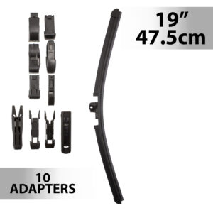Ablaktörlő 19"/47,5 cm - 10 db adapterrel