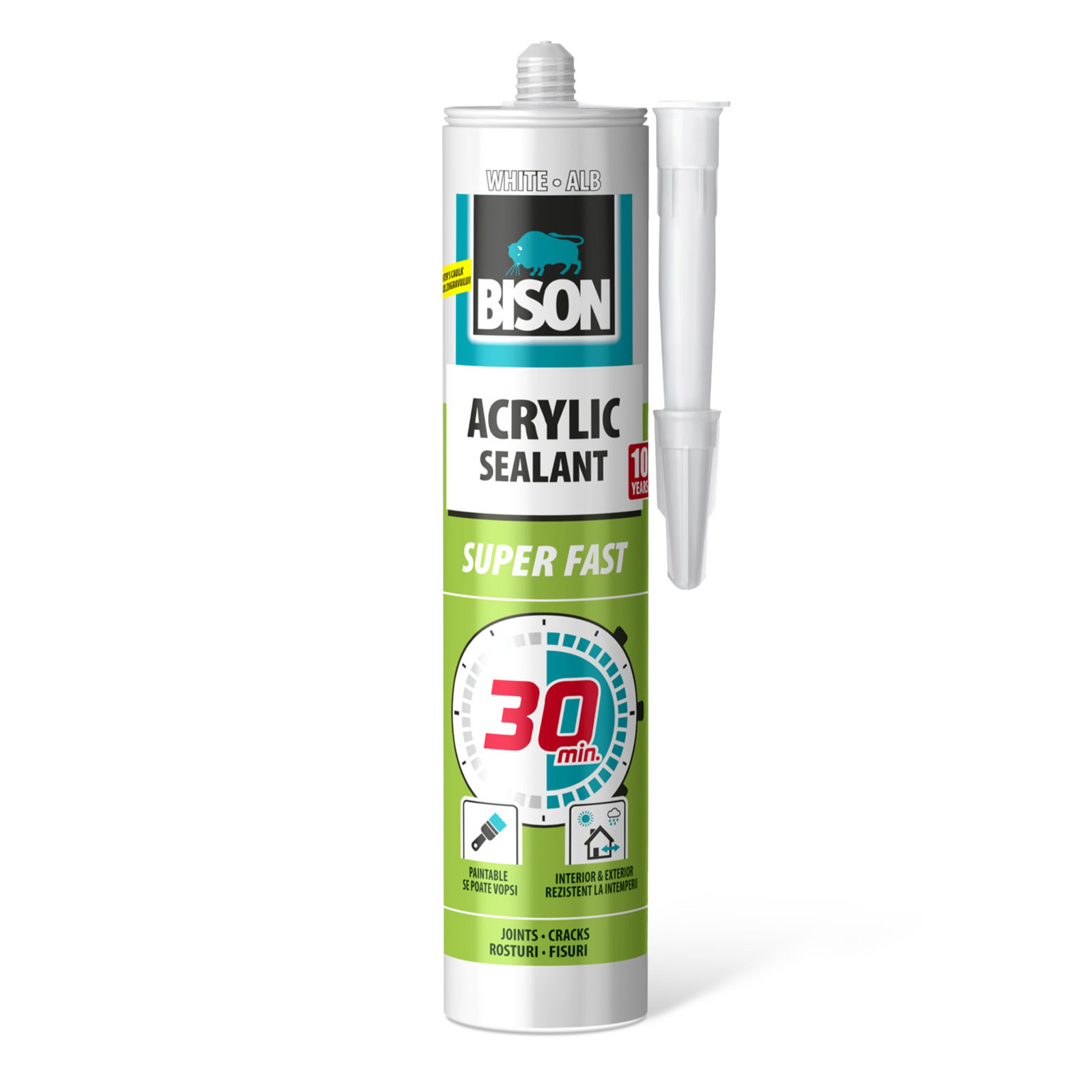 Bison 30 perces akril, fehér, 300ml