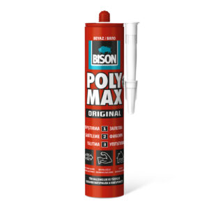 BISON Poly Max original fehér tömítő, SM polymer ragasztó, 465g