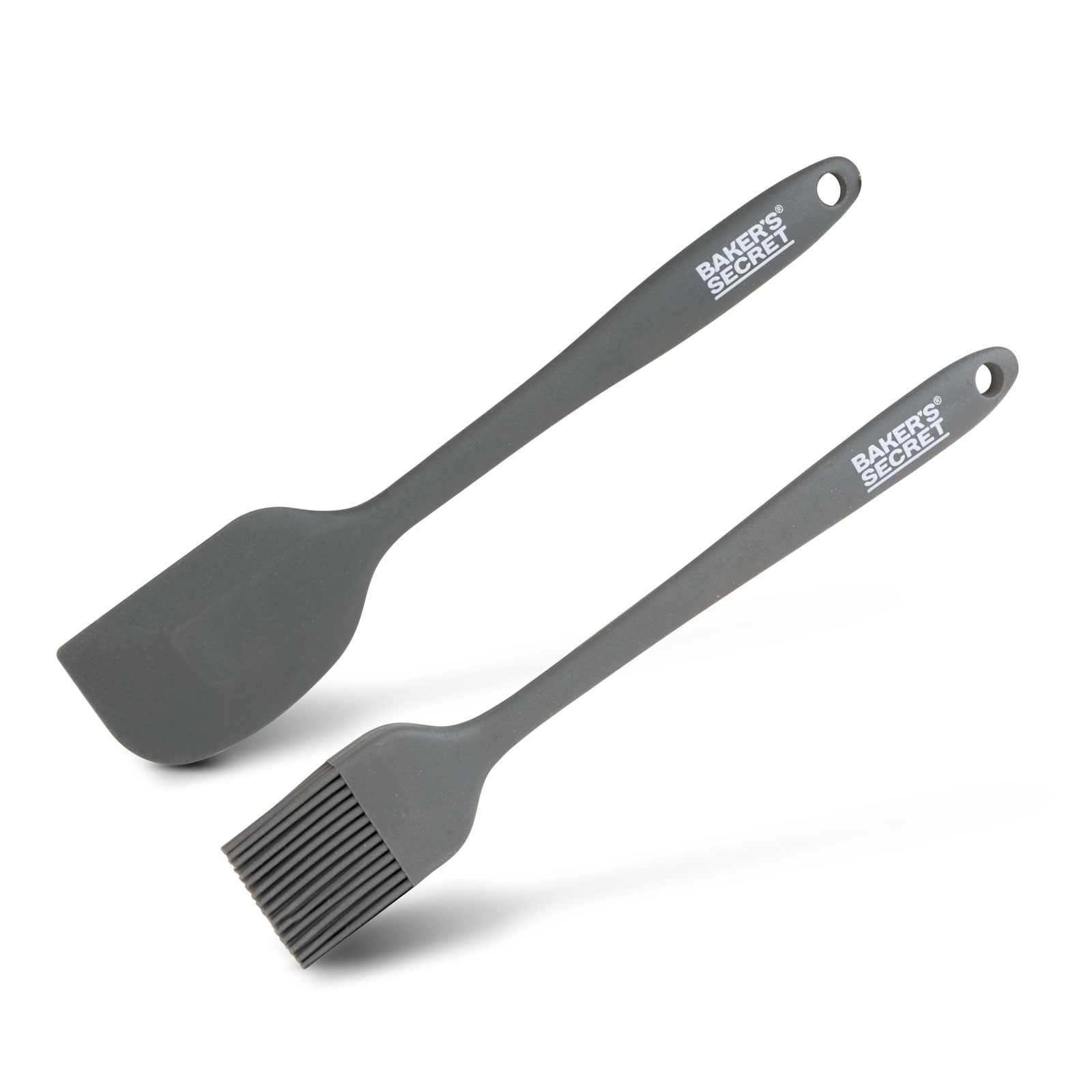 Baker's Secret 2 darabos szilikon ecset és spatula - 21/22 cm - fekete