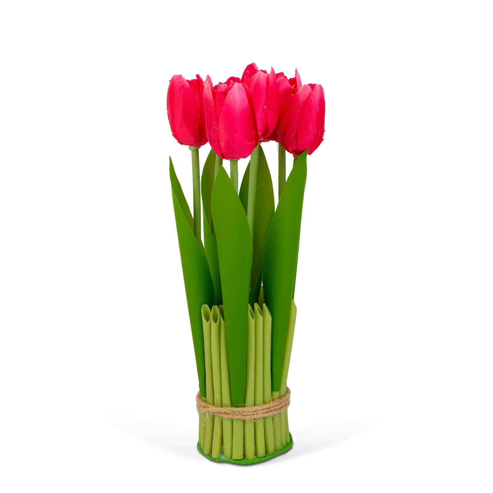 Műnövény dekoráció - tulipán - piros - 26 x 6,5 cm - Image 2