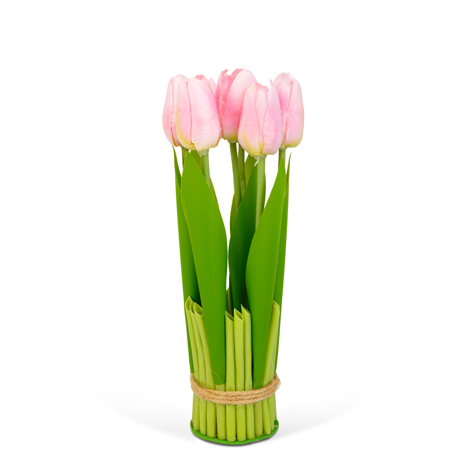 Műnövény dekoráció - tulipán - rózsaszín - 26 x 6,5 cm - Image 2