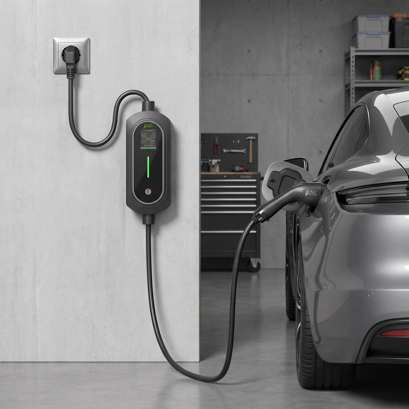 Elektromos autó töltőállomás táskával - EVSE Type2 - 5 m - max. 3,5 kW - 1 x 16A - 110-240V AC - Image 2