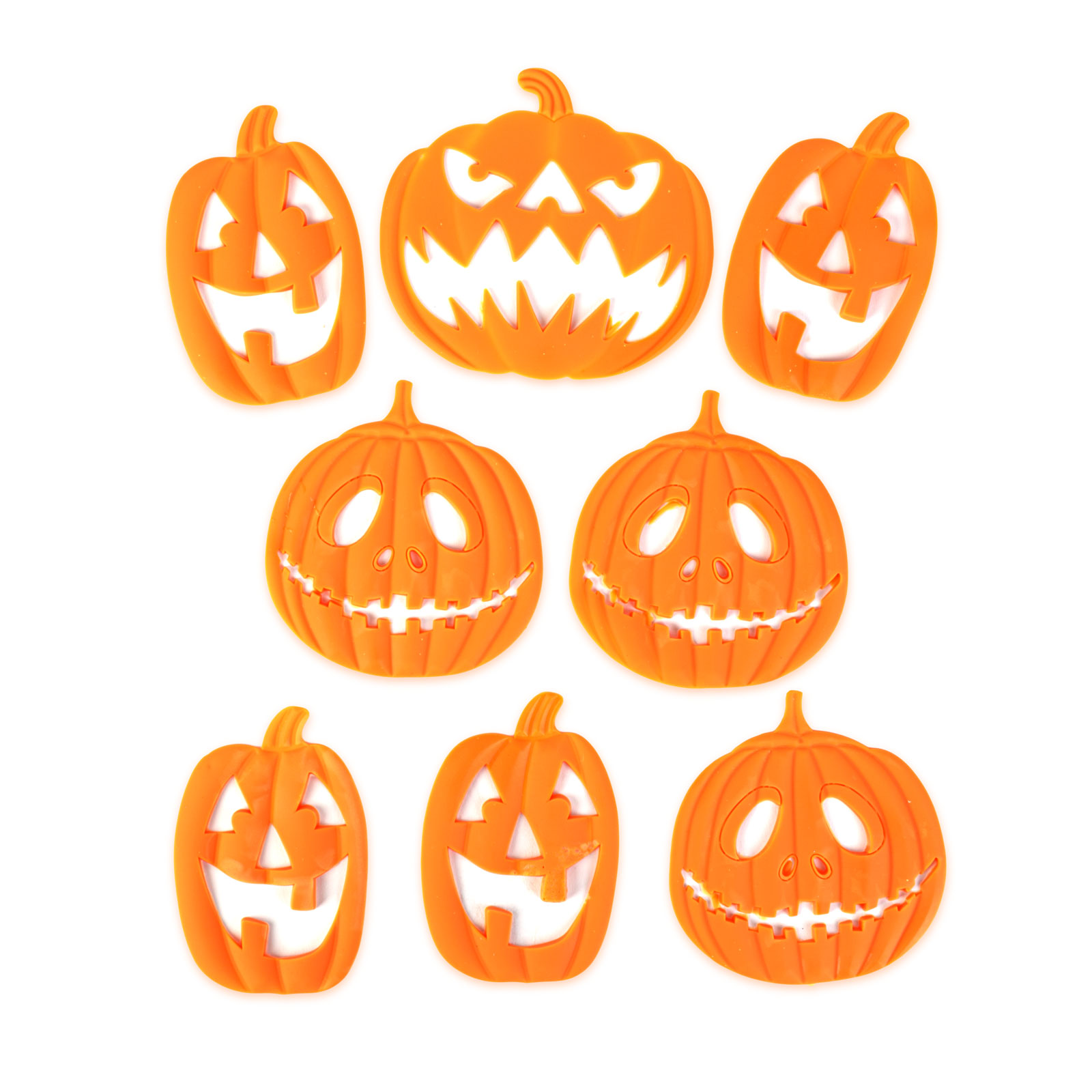Halloween-i 3D gél ablakdekoráció - tök - 30 x 30 cm - 9 db / csomag - Image 2