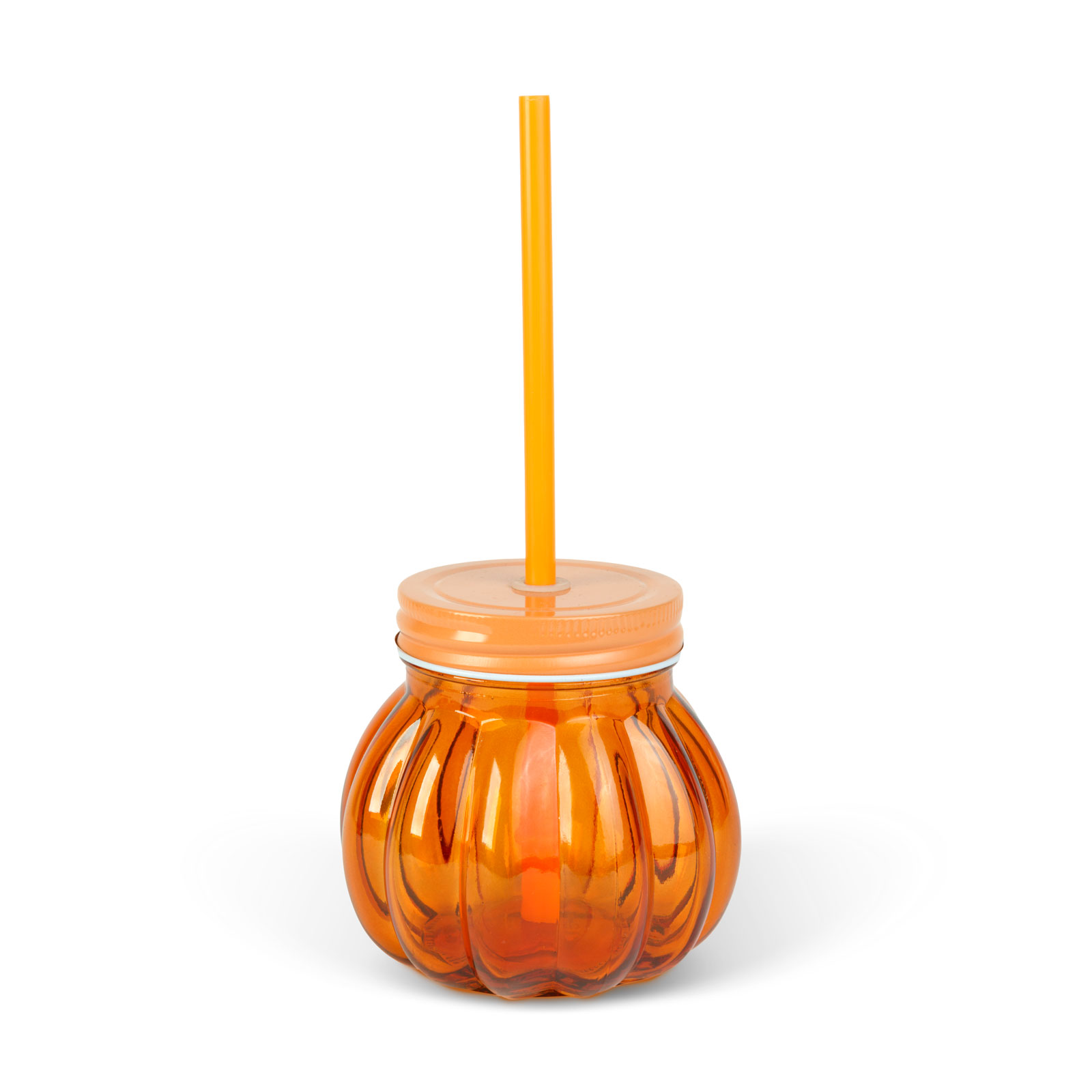 Üvegpohár - 3D tök - tetővel, szívószállal - 350 ml - Image 2