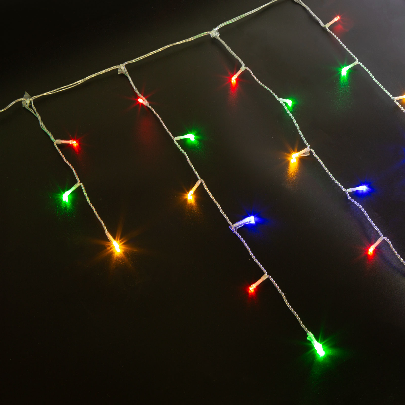 Fényfüzér függöny - 15 m - 600 LED - 220-240V - 6W - átlátszó kábel - Image 2