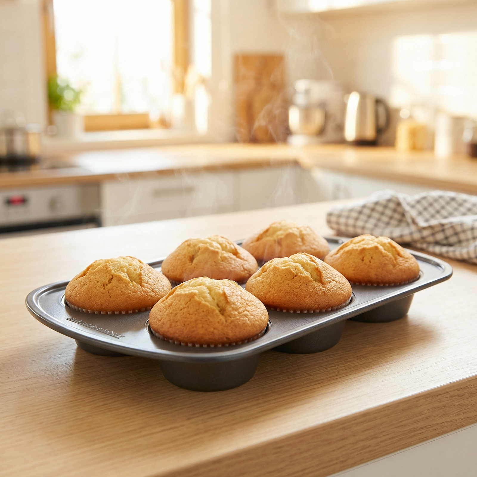 Baker’s Secret Classic Line 6 darabos muffin sütőforma - 31,3 x 18,6 x 3,6 cm - Image 2