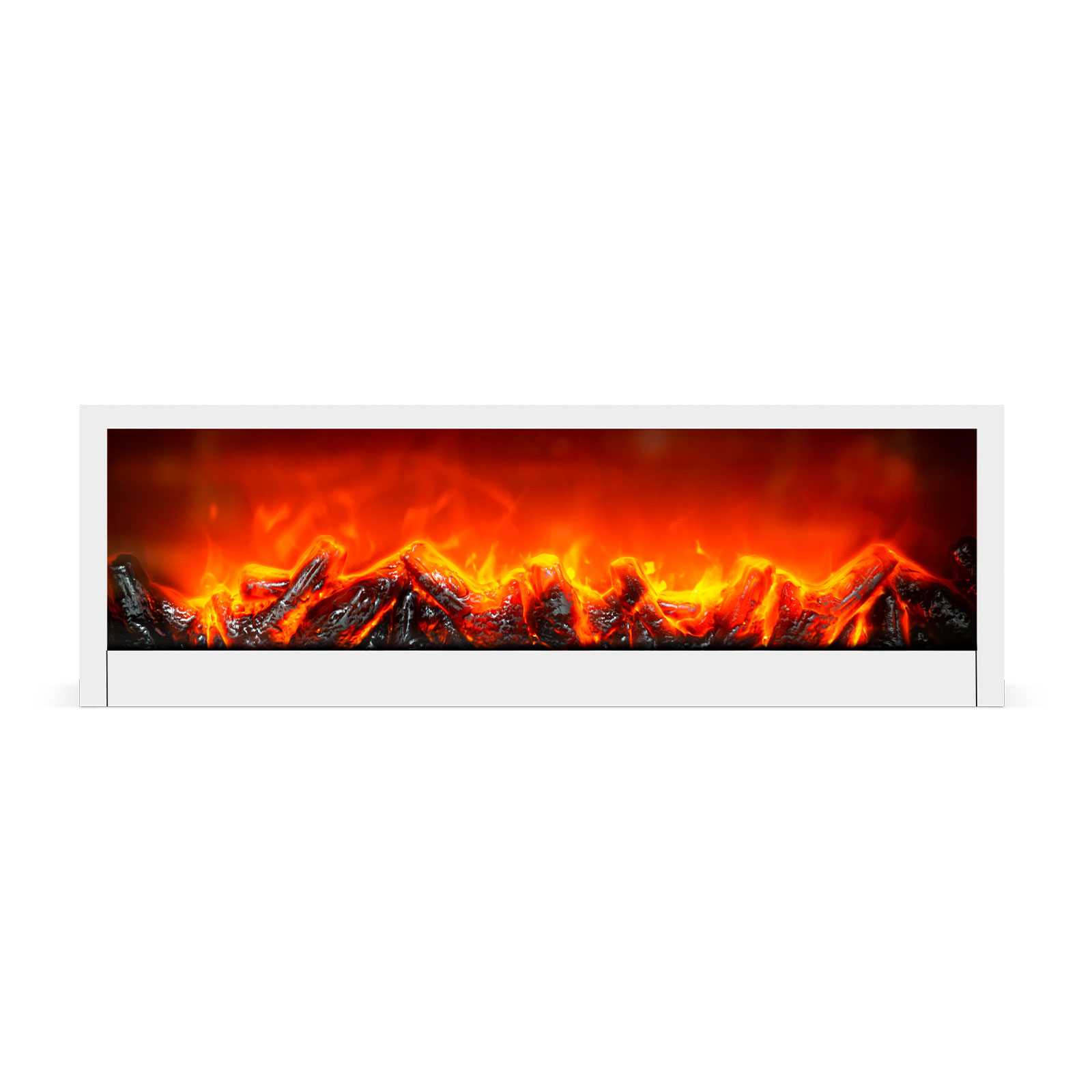 Kandalló LED-es lánghatással - fehér - elemes / USB-s - 60 x 10 x 20 cm - Image 2