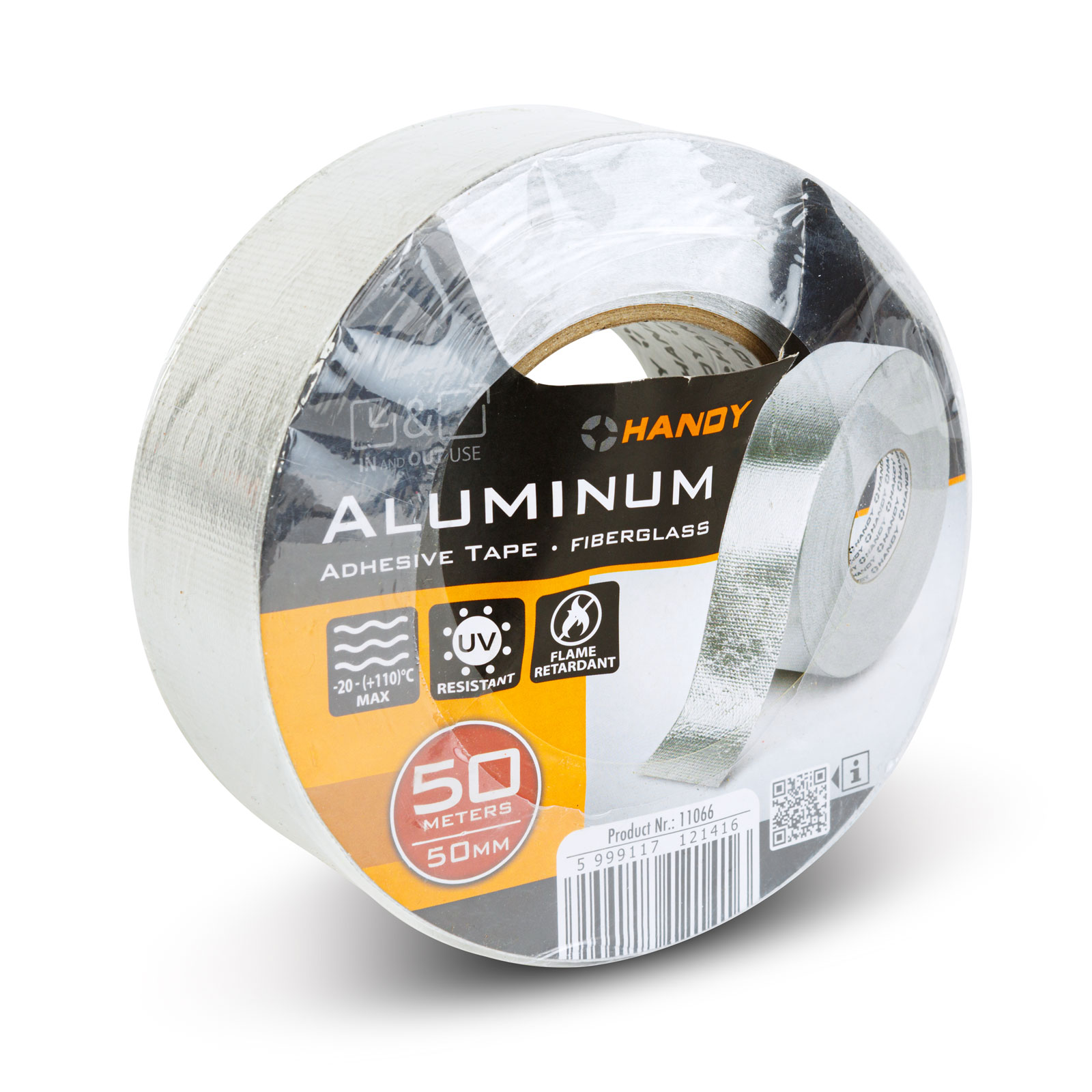 Alumínium ragasztószalag - üvegszálas - akril - 50m x 50mm - 150 mikron - lángálló - Image 3