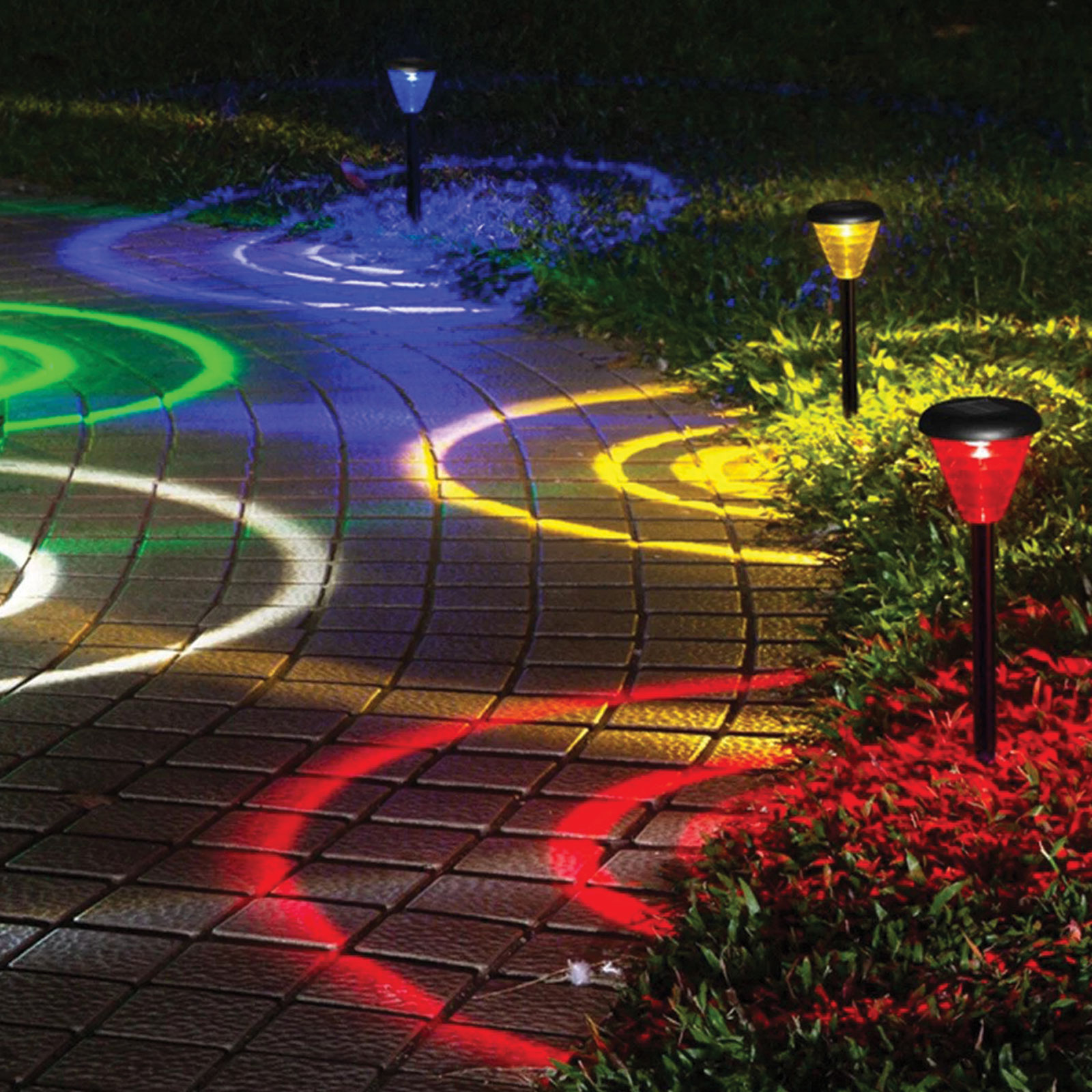 Leszúrható szolár lámpa - RGB LED - 9 x 36 cm - színváltós - Image 3
