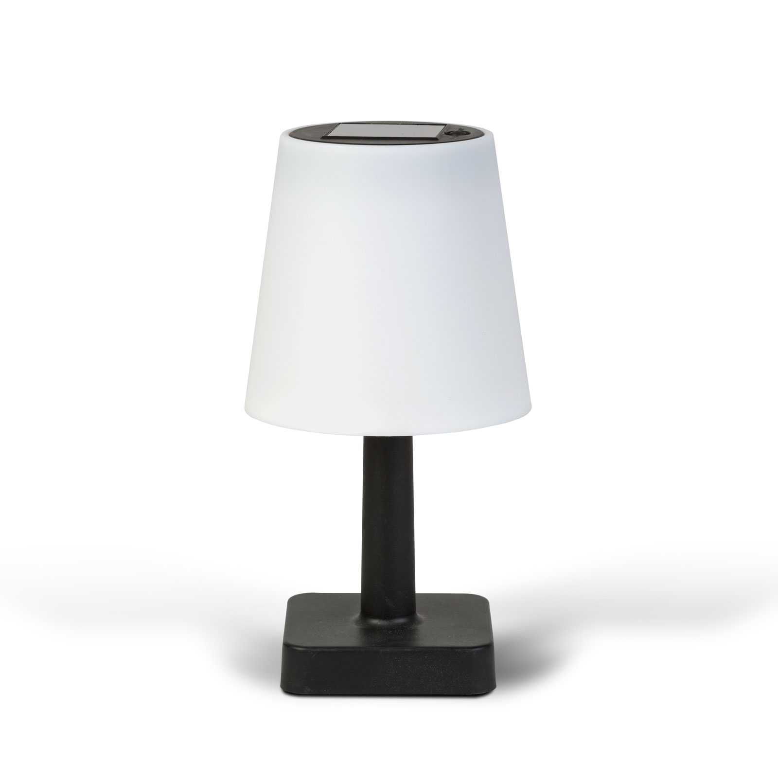 Szolár asztali lámpa - fehér - melegfehér LED - műanyag - 23 x 12 cm - Image 3