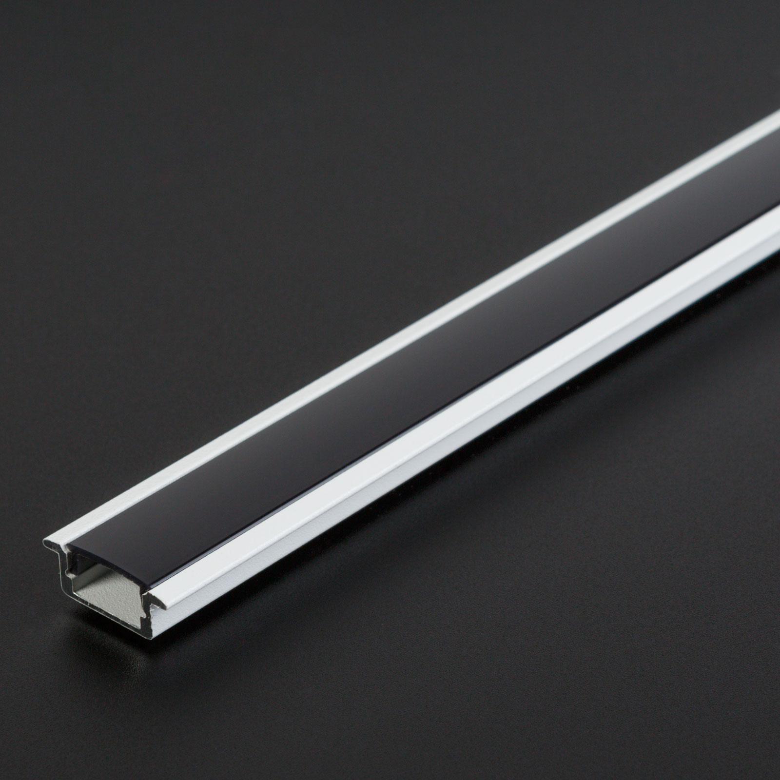 LED aluminium profil sín - 2000 x 23(17) x 8 mm - süllyeszthető U profil - fehér - Image 3