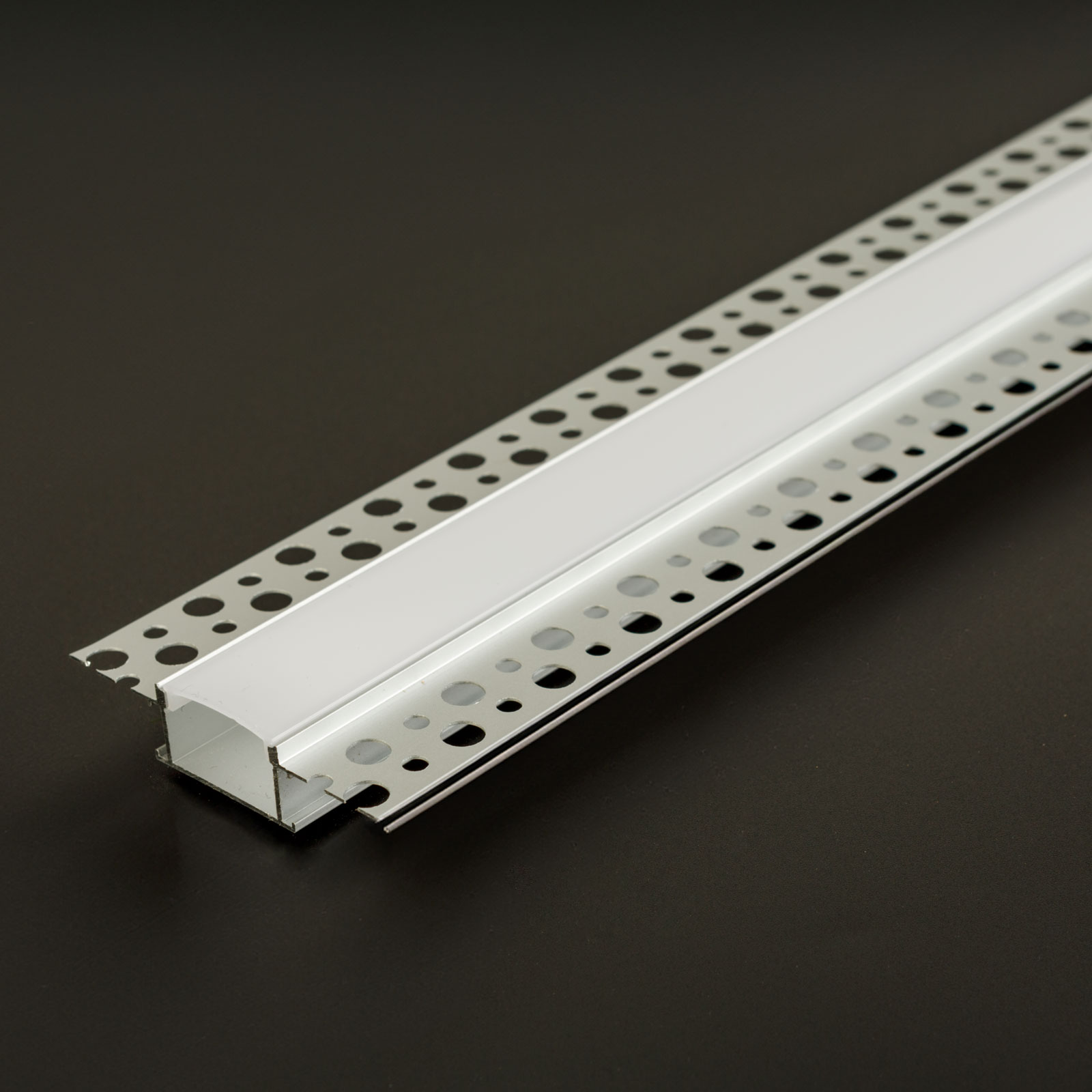 LED aluminium profil sín - vakolható, gipszkartonba süllyeszthető - 1000 x 61 x 13 mm - Image 3