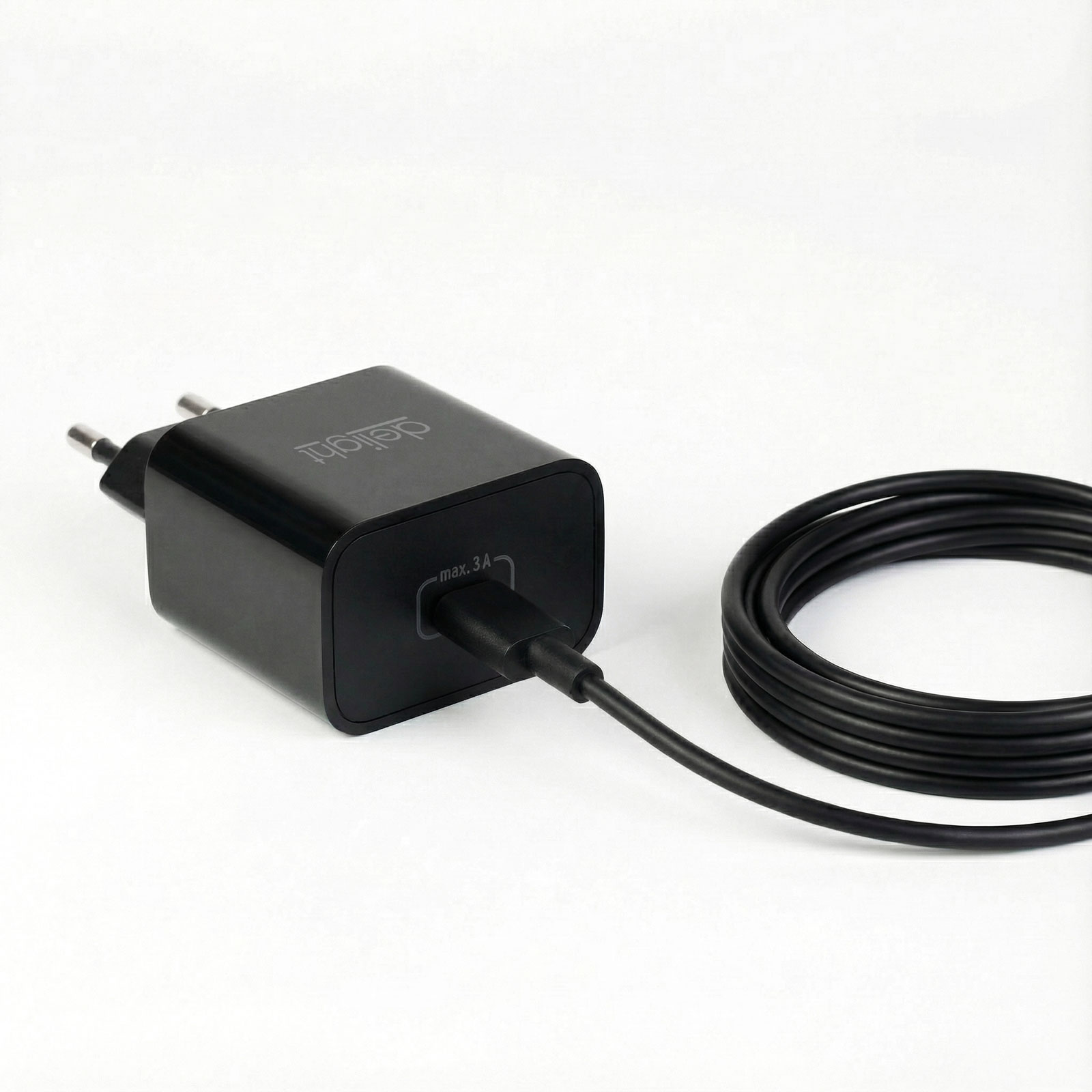 Adapter - Type-C - gyorstöltő, PD20W - fekete - Image 3