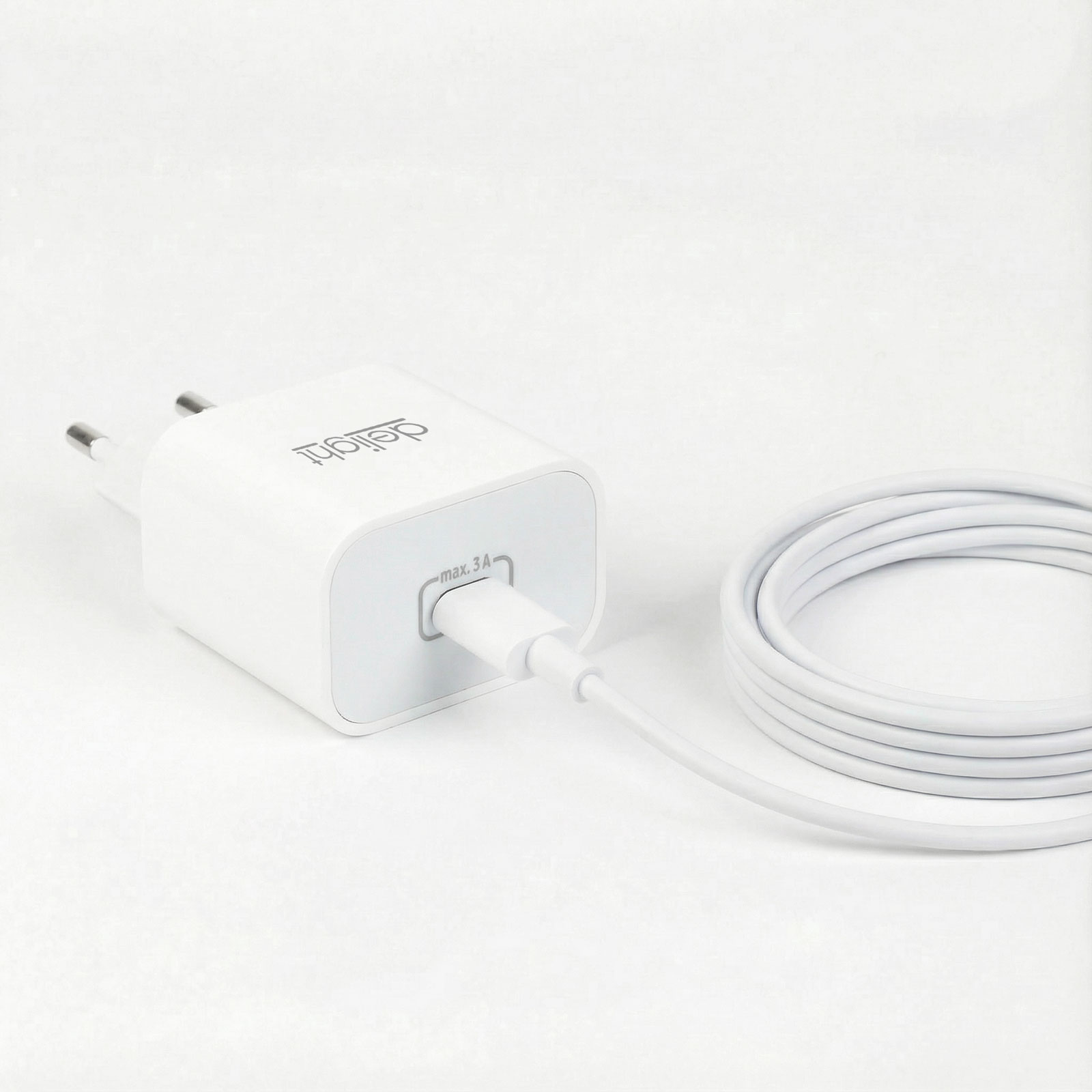 Adapter - Type-C - gyorstöltő, PD20W - fehér - Image 3