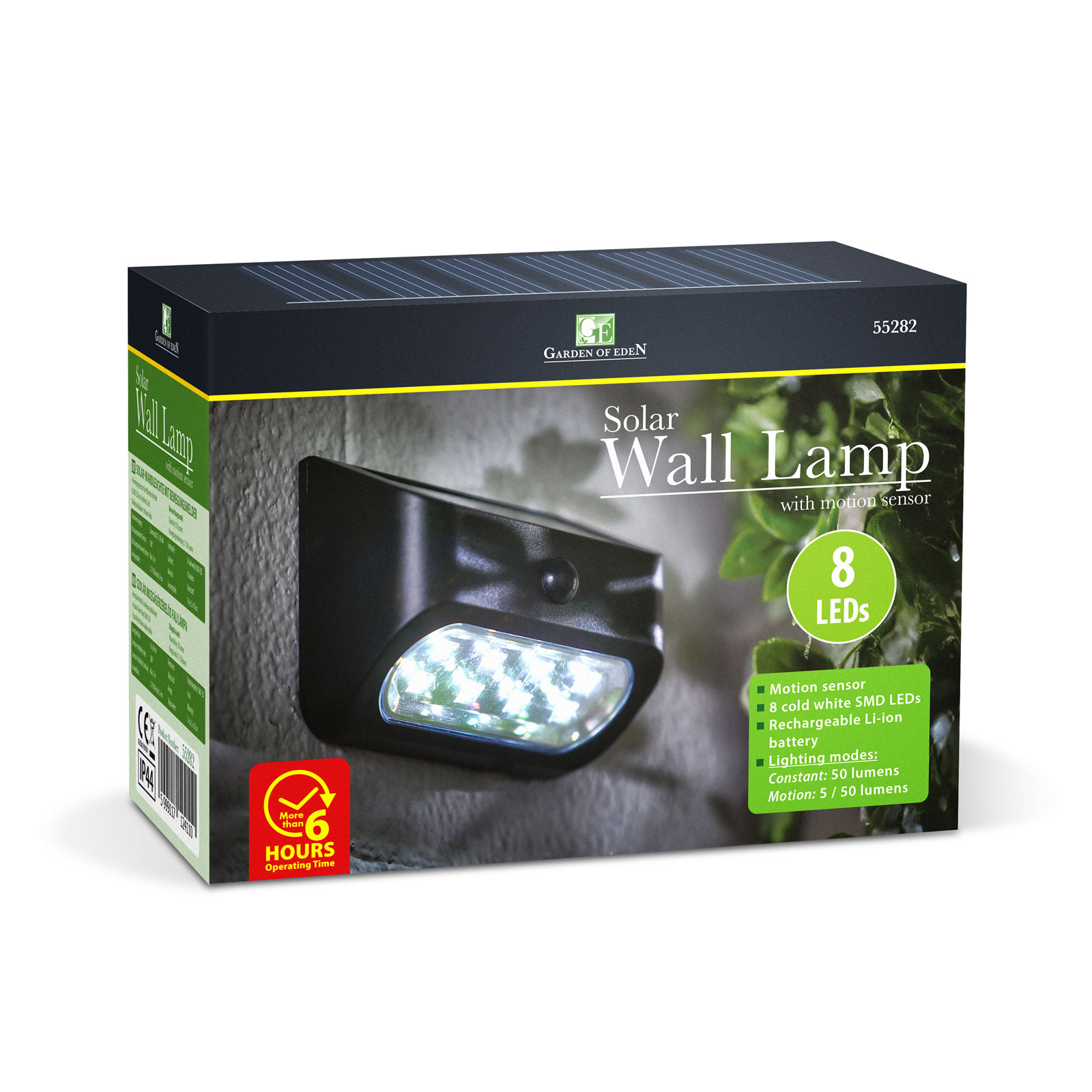 Mozgásérzékelős szolár lámpa - 14 x 6,5 x 10 cm - 8 x SMD LED - Image 3