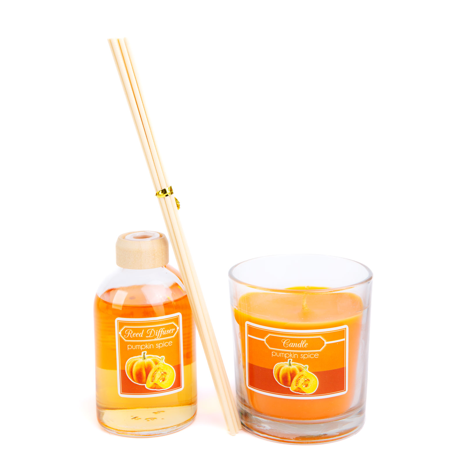 Illatgyertya és illatosító szett - sütőtök - 120 g + 100 ml - Image 3