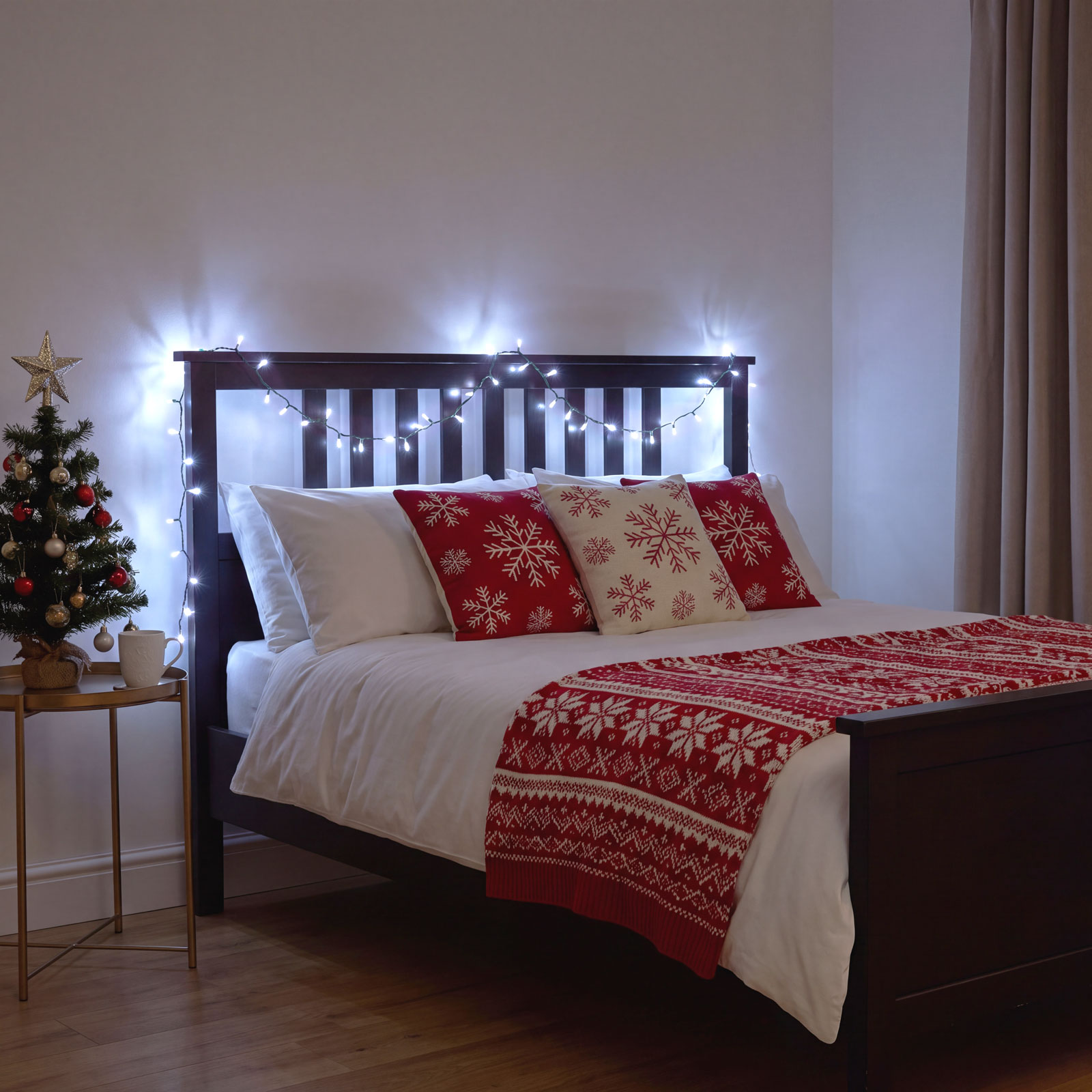 Fényfüzér - 20 m - hidegfehér - 400 LED - 100-240V - 6W - zöld kábel - Image 3