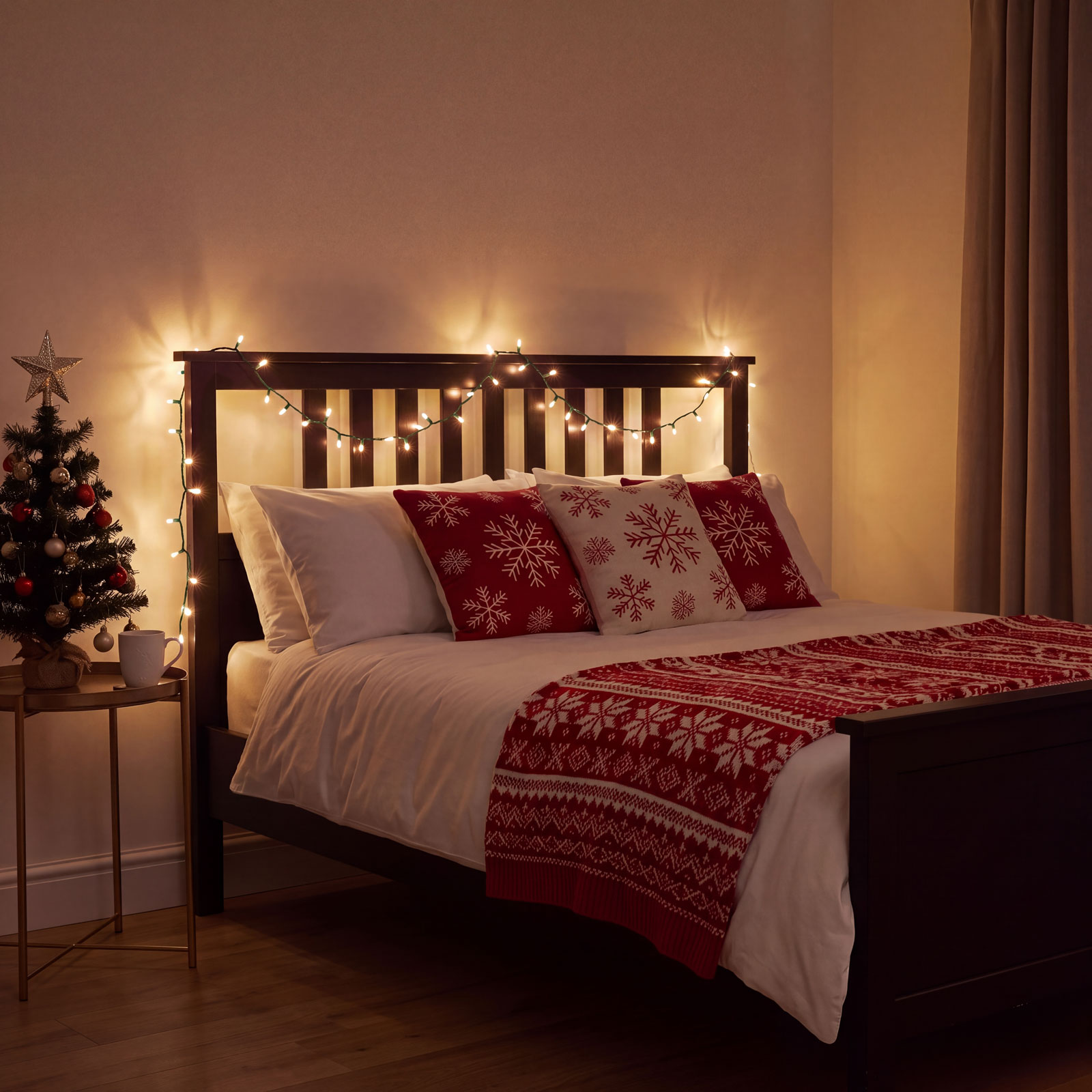 Fényfüzér - 30 m - melegfehér - 600 LED - 220-240V - 6W - zöld kábel - Image 3