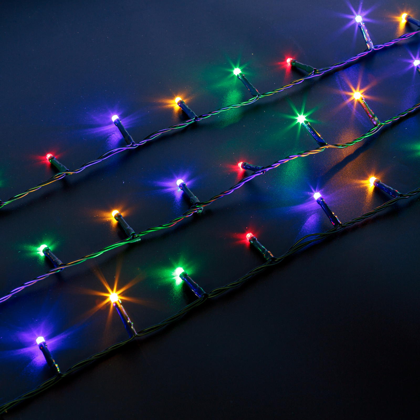 Fényfüzér - 50 m - színes - 1000 LED - 220-240V - 9W - átlátszó kábel - Image 3