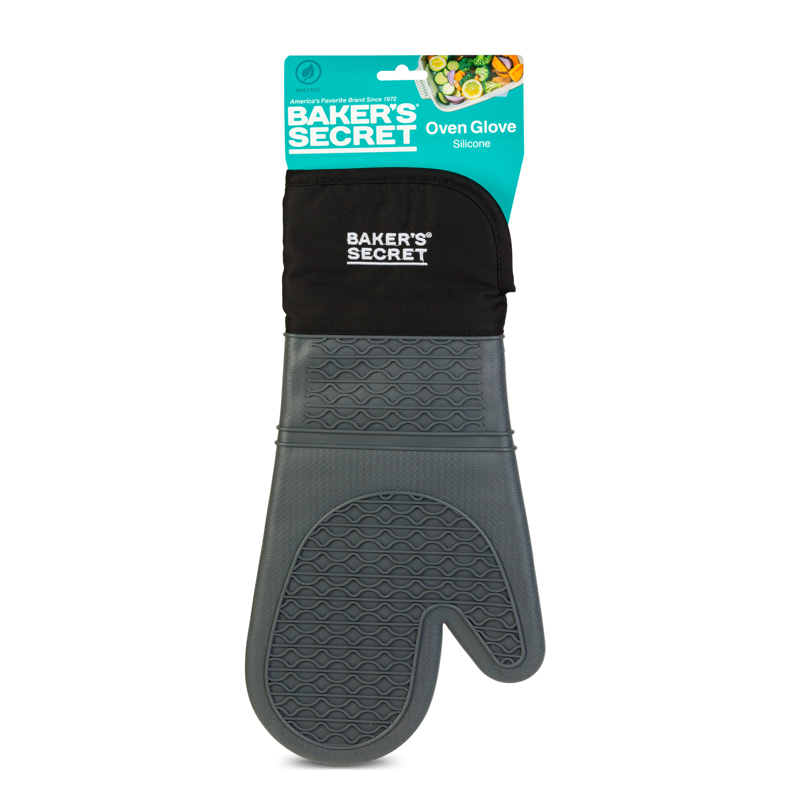 Baker's Secret konyhai sütőkesztyű - szilikon - 38,5 cm - szürke - Image 3