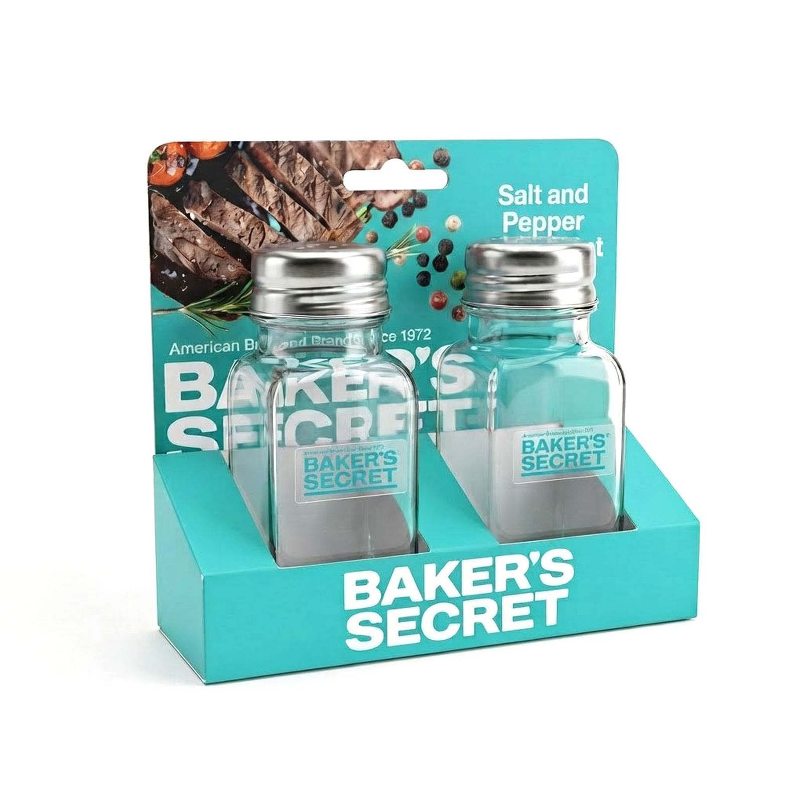 Baker's Secret só- és borsszóró szett - üveg - 10,3 cm - 2 db / szett - Image 3