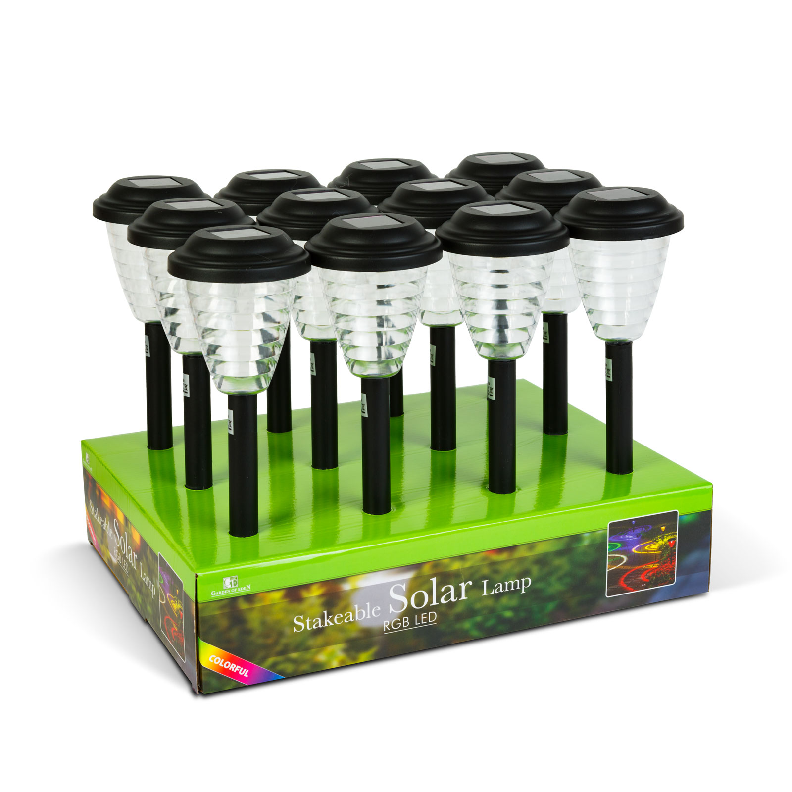 Leszúrható szolár lámpa - RGB LED - 9 x 36 cm - színváltós - Image 4
