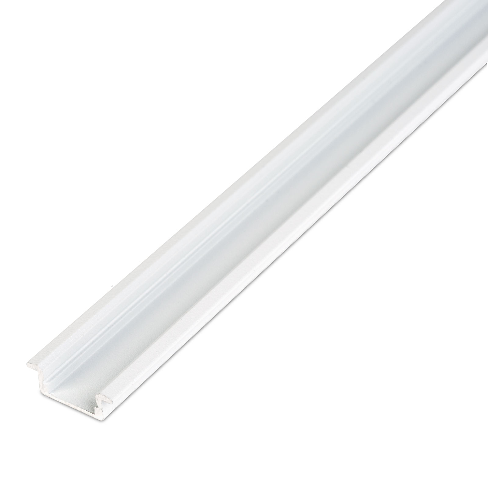 LED aluminium profil sín - 2000 x 23(17) x 8 mm - süllyeszthető U profil - fehér - Image 4