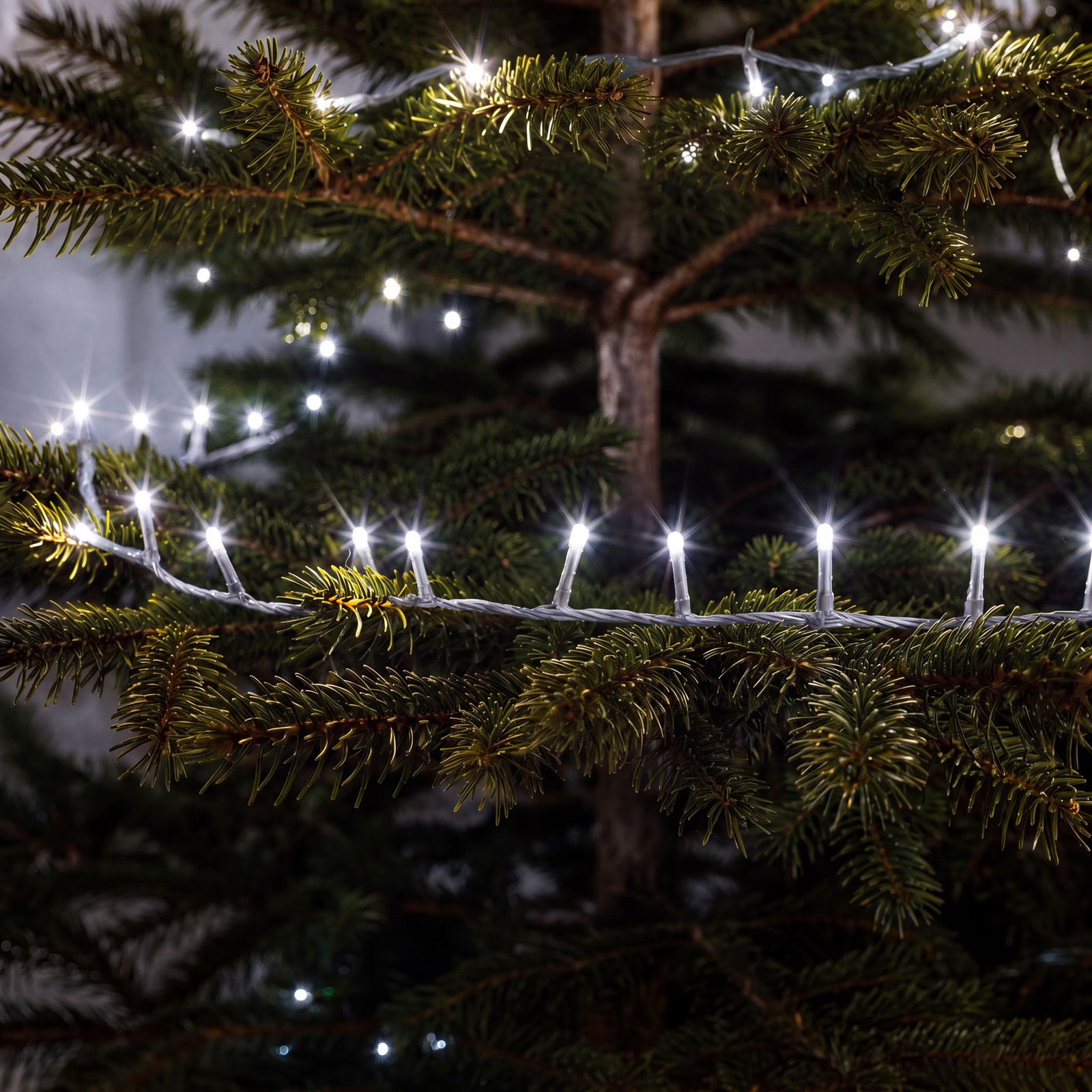 Fényfüzér - 20 m - hidegfehér - 400 LED - 220-240V - 6W - átlátszó kábel - Image 4