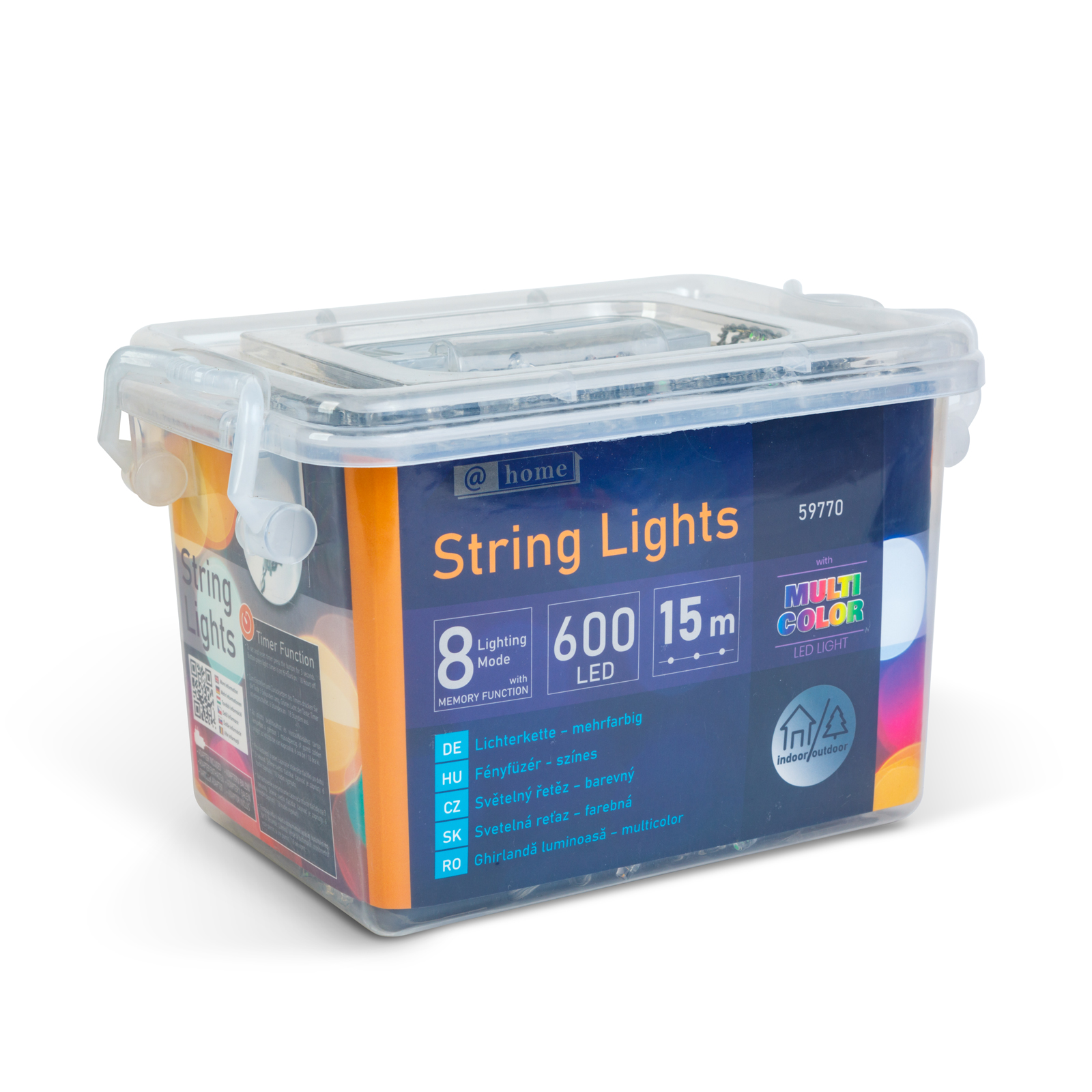 Fényfüzér függöny - 15 m - 600 LED - 220-240V - 6W - átlátszó kábel - Image 4