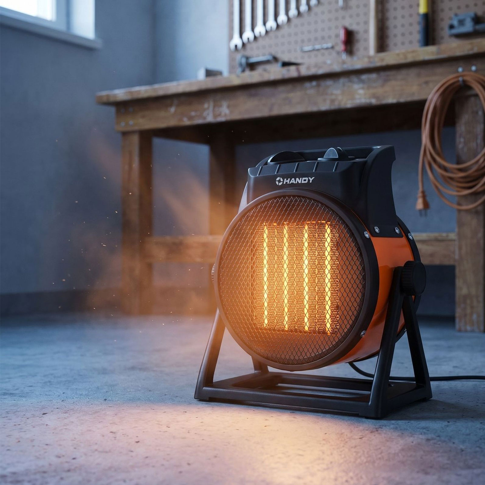 Műhely hősugárzó - PTC - 1000 / 2000W - narancs/fekete - Image 9